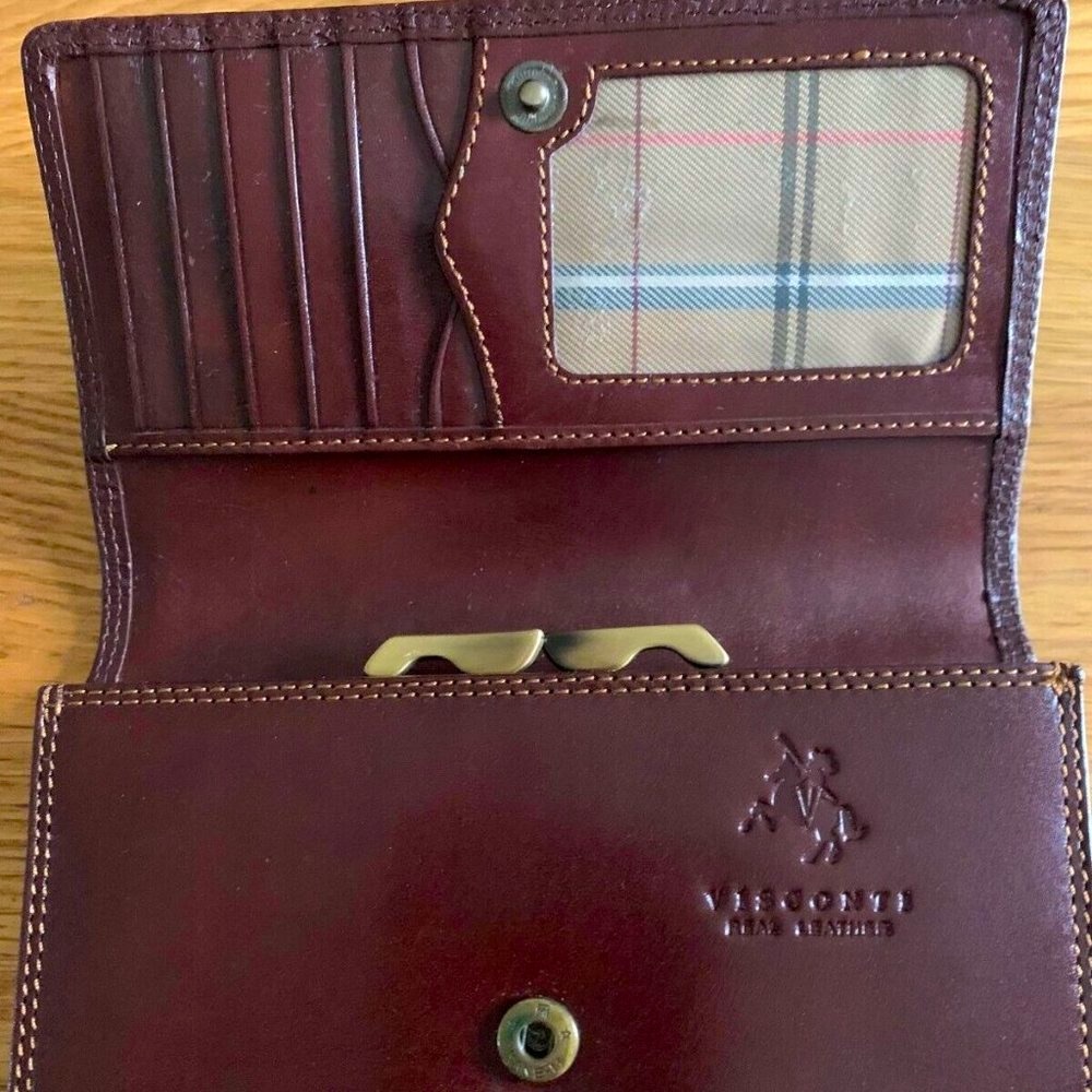 Visconti women's brown leather wallet